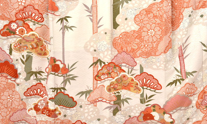 振袖(白地・松・竹)