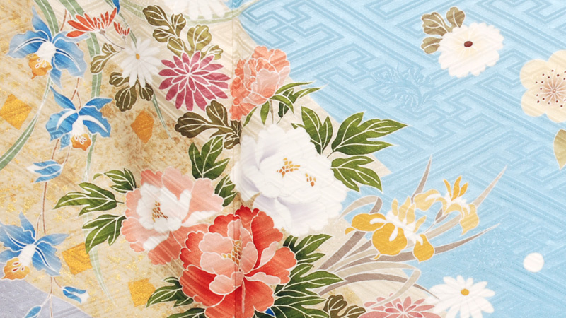 振袖(水色・花車)