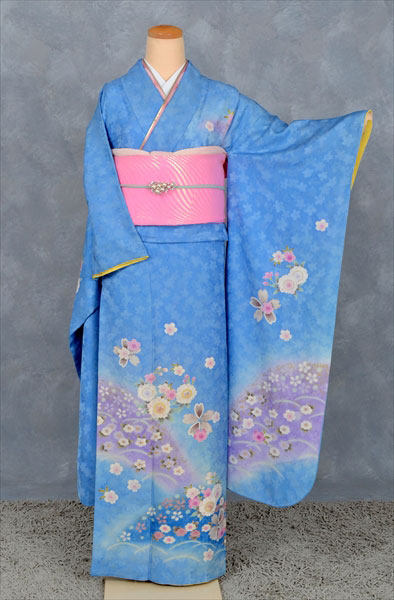 振袖(水色・桜)