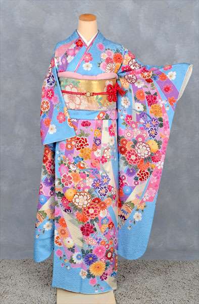 振袖(水色・のしめ)