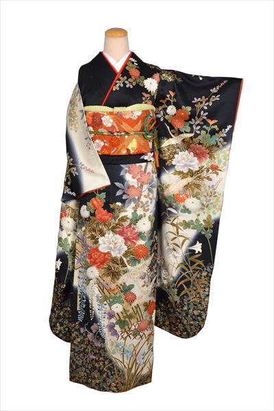 振袖(黒・ぼたん)
