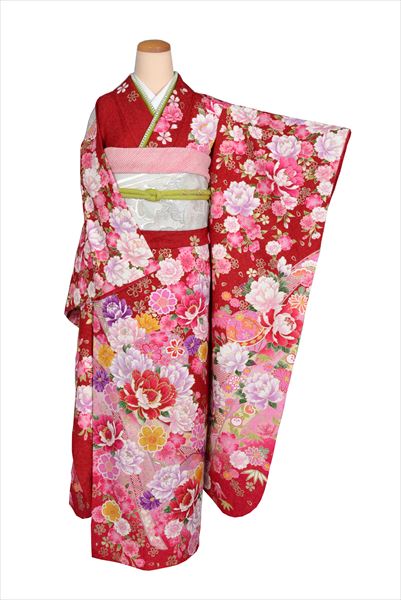 振袖(赤・ぼたん)