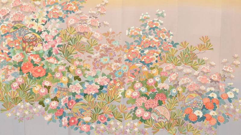 振袖(肌色地・松)