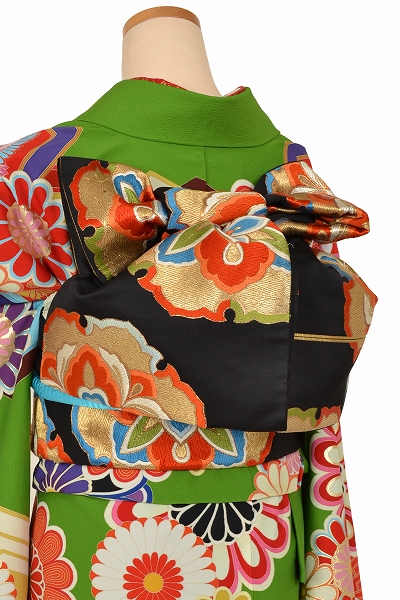 振袖(緑地・菊)