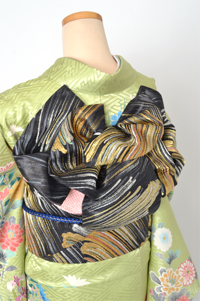 振袖[ライトグリーン・花]