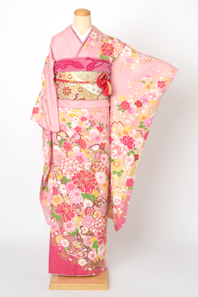 振袖[桃・毬、花]