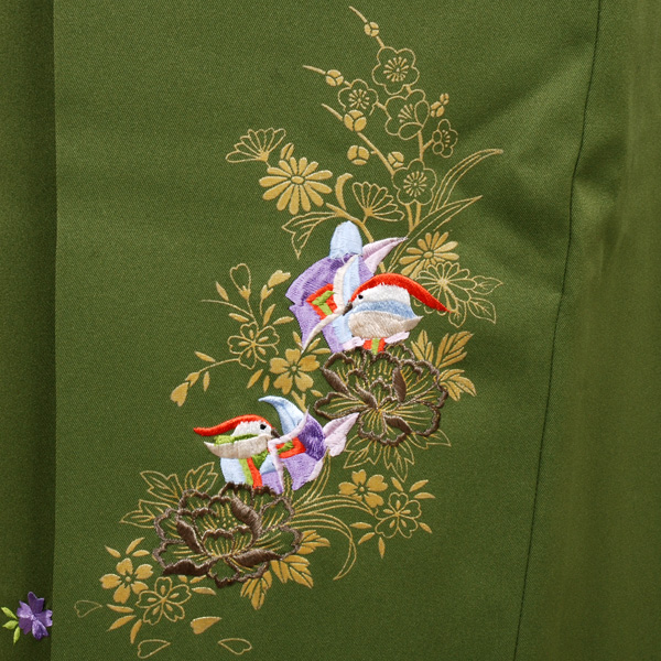 卒業袴(辛子・花)