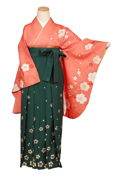 卒業袴(サーモンピンク・桜)