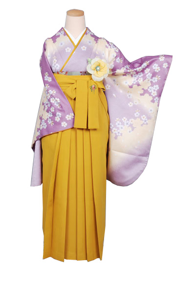 卒業袴(うす紫・桜)