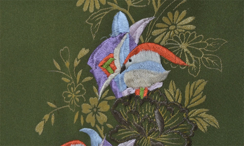 卒業袴［桃色地の花模様］