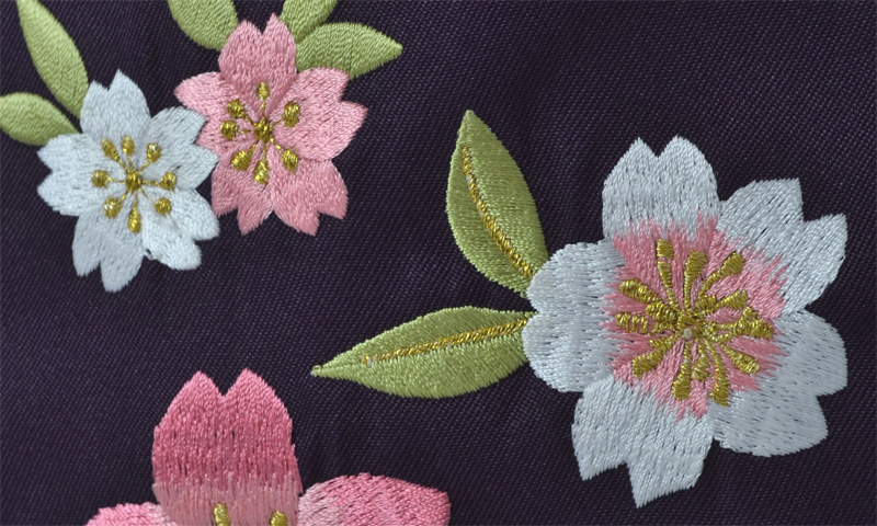 卒業袴［桃色地の束ね熨斗模様］