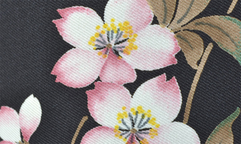 卒業袴［青地の桜花模様］