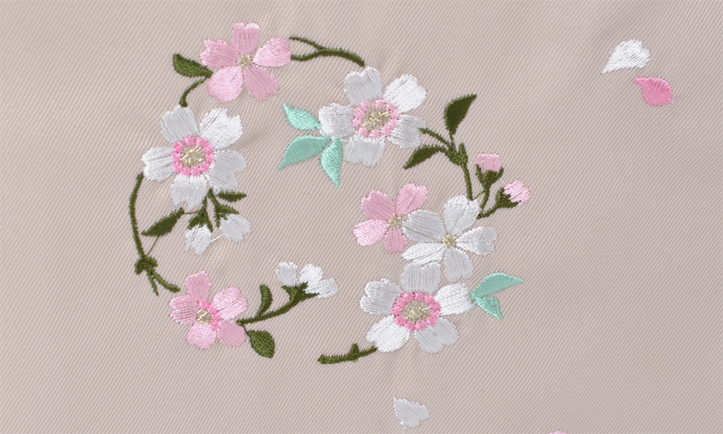 卒業袴[くすみベージュに菊］