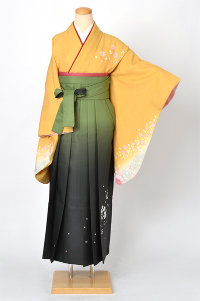 卒業袴［山吹色×刺しゅう入り］