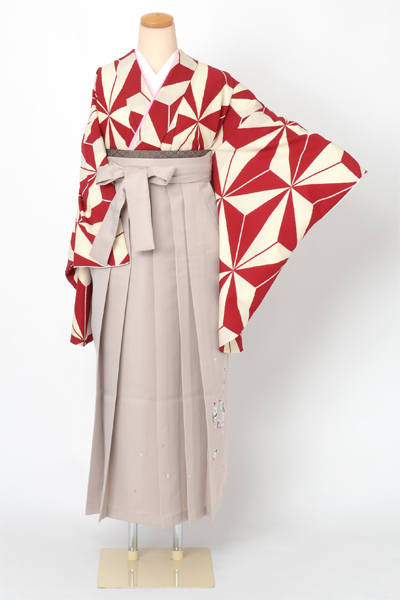 卒業袴［麻の葉柄×刺繍入り］