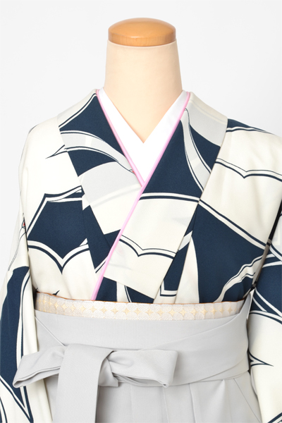 卒業袴［鶴×無地］