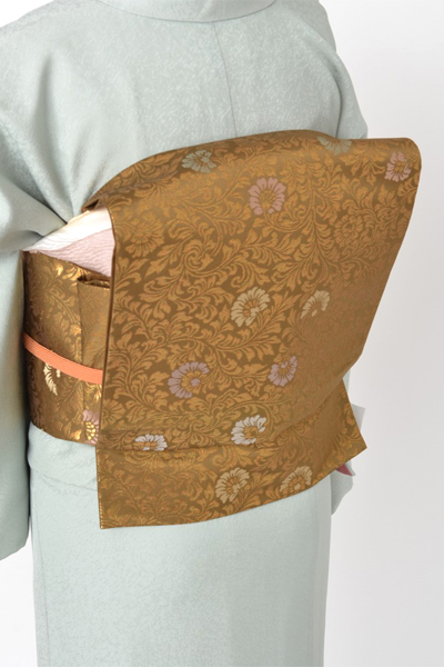 訪問着[薄緑色・花]