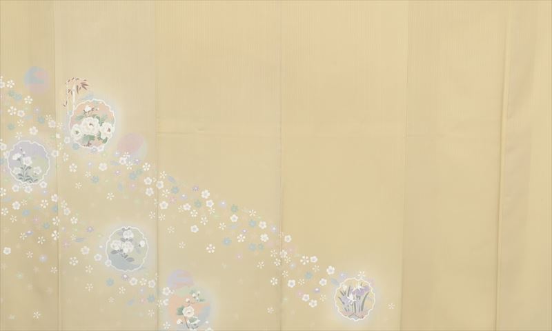 訪問着(淡抹茶・雪輪)