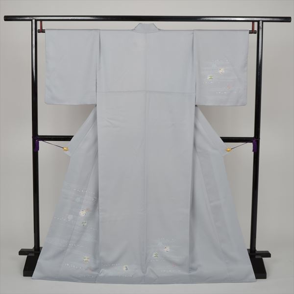 訪問着(淡グレー・雪輪)