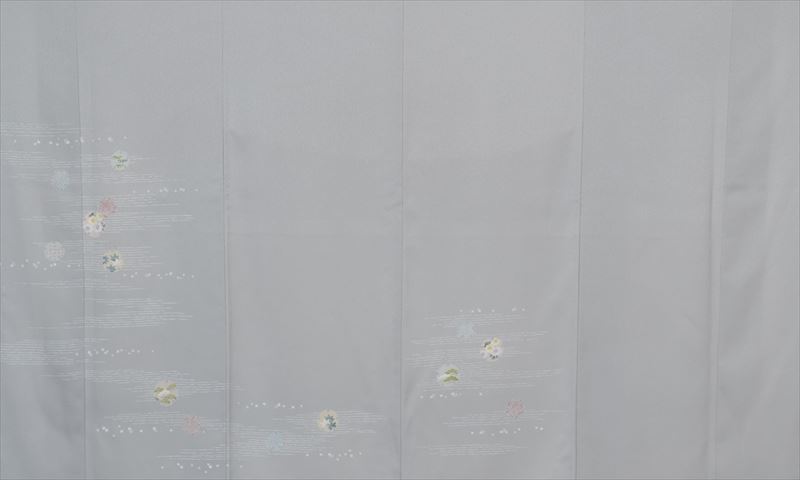 訪問着(淡グレー・雪輪)