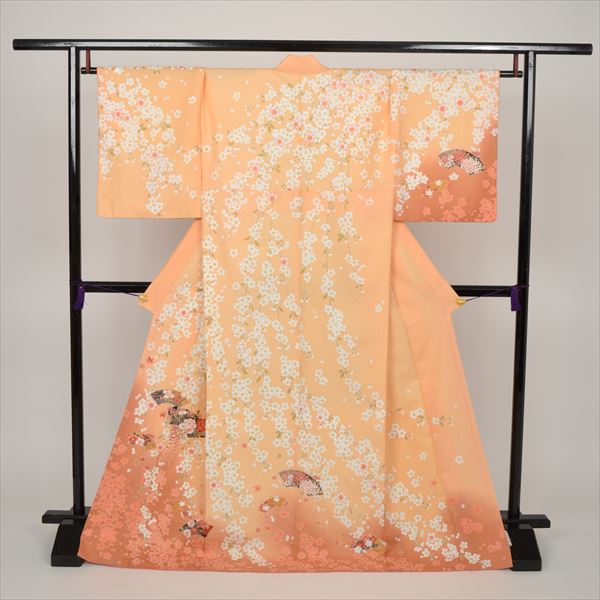 訪問着(オレンジ・桜)