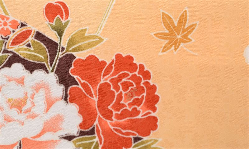 訪問着(オレンジ・桜)
