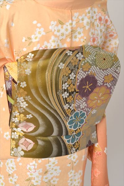 訪問着(オレンジ・桜)