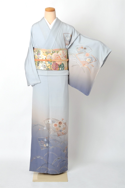 訪問着[水色地・スワトウ]