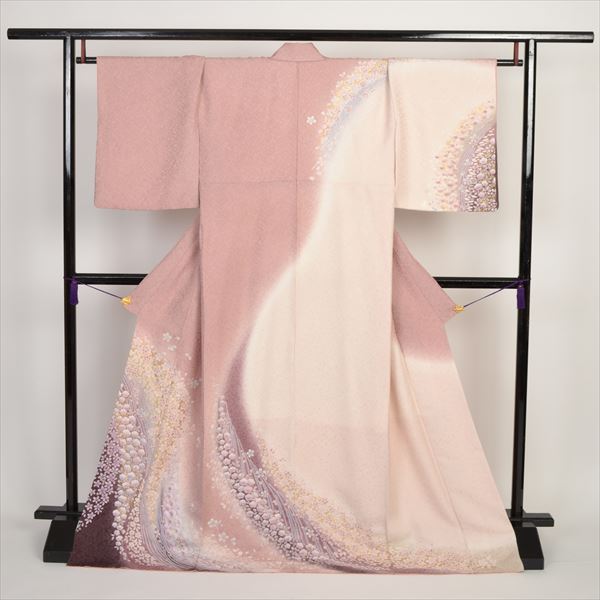 訪問着［ピンクの辻が花模様］