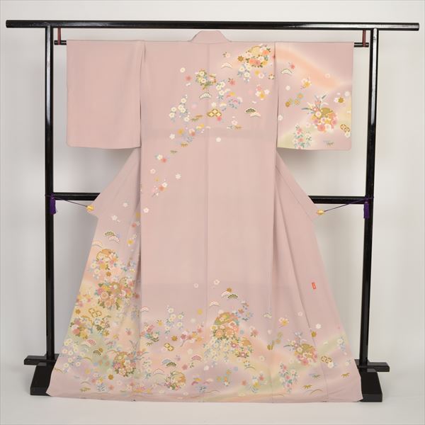 訪問着［ピンクの雪輪模様］