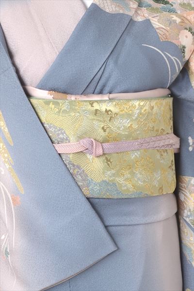 訪問着［新橋色の地紙模様］