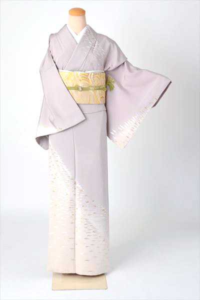 訪問着［薄紫色の漣模様］