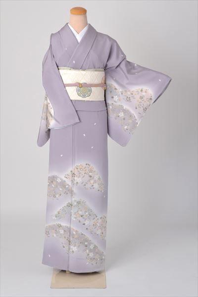 訪問着［薄紫地の桜模様］