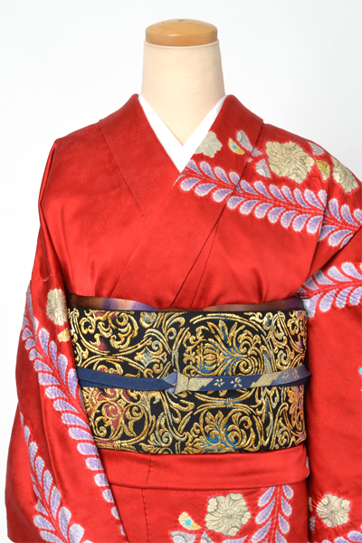 訪問着[赤・辻が花]