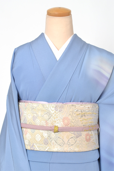 訪問着[水色地・遠山]