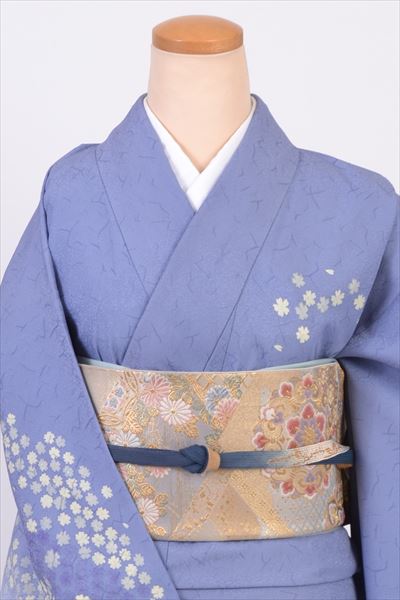 訪問着［空色の桜模様］