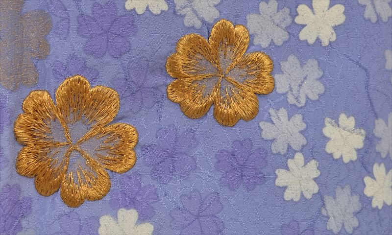 訪問着［空色の桜模様］