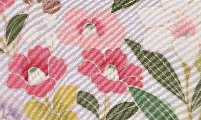 訪問着［薄紫の花模様］