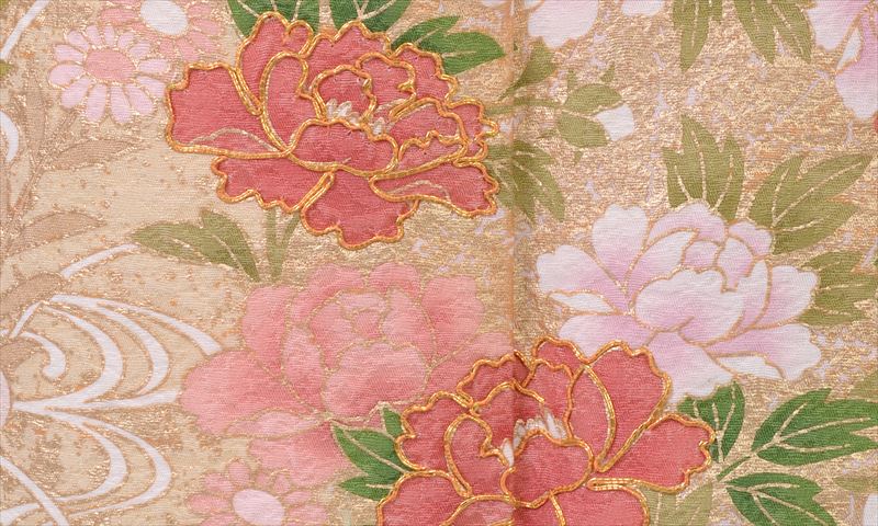 訪問着［ピンクの花模様］