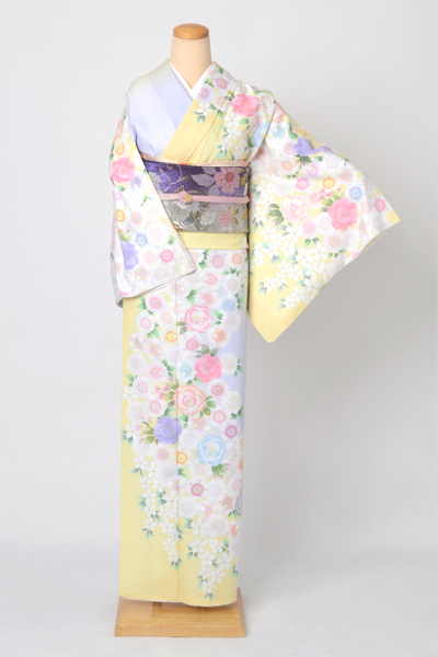 訪問着［八重桜模様］