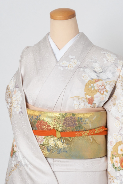 訪問着「雪輪の四季花模様」