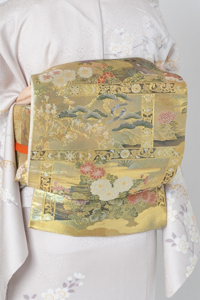 訪問着「雪輪の四季花模様」