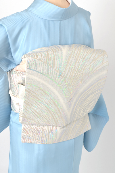 訪問着[新橋色地に鳥獣戯画模様]