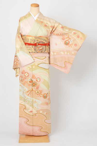 訪問着[薄紅梅色の吉祥文様]