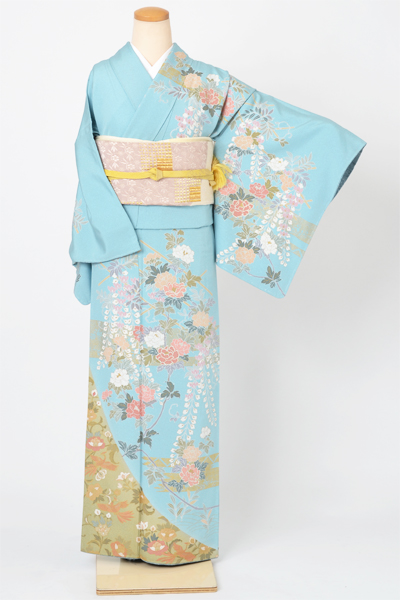 訪問着[新橋色の京友禅]