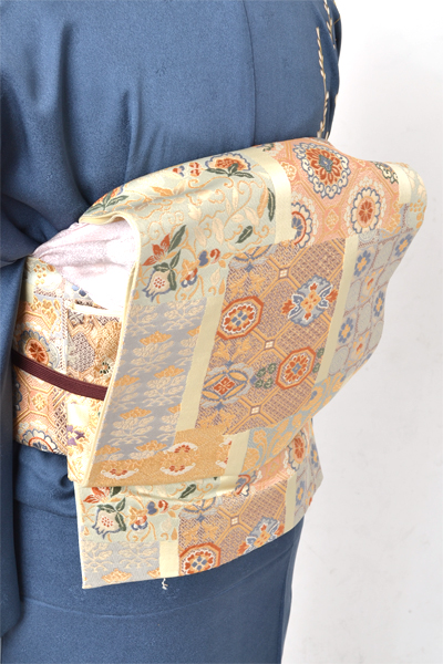 訪問着[青・猫柳]