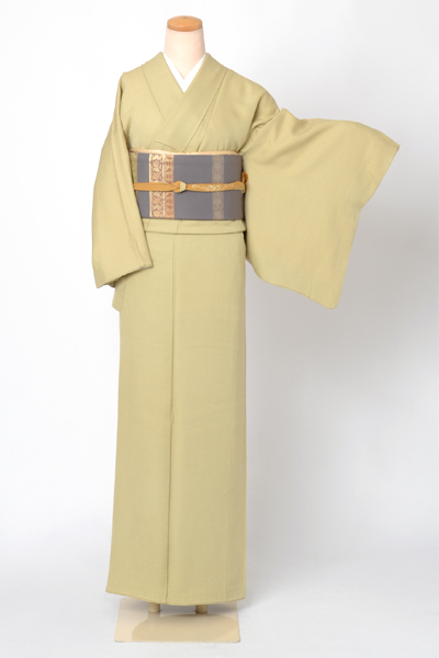 色無地(わさび色地)