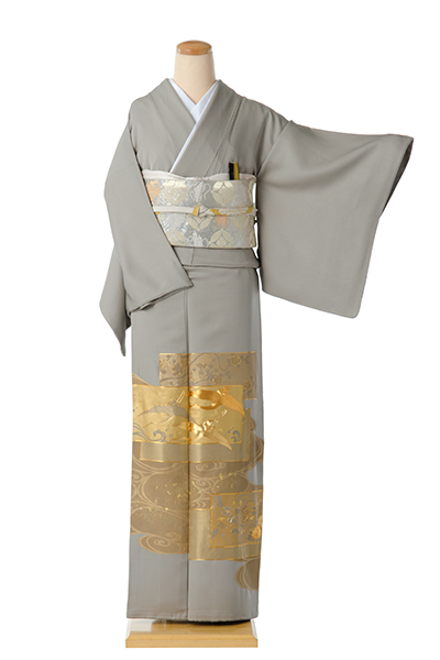色留袖(グレー・色紙)