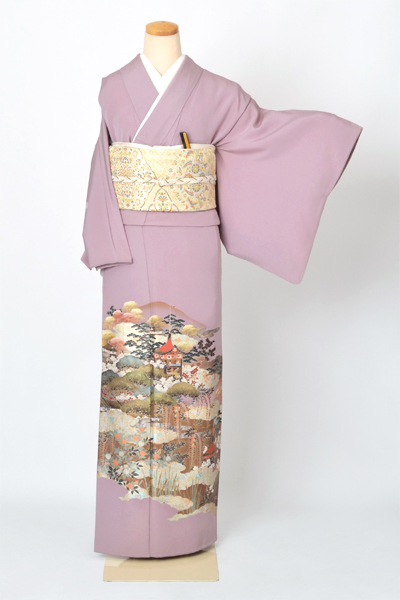 色留袖[藤・鉾]