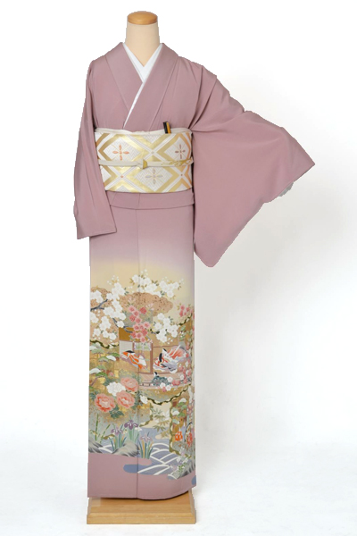 色留袖[ピンク・平安絵巻]